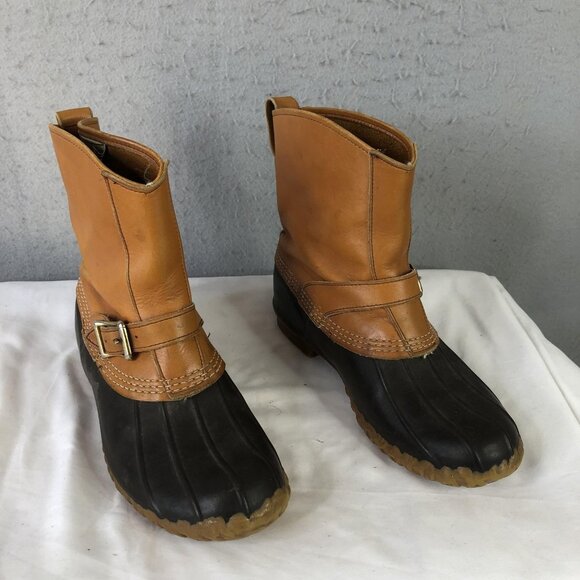 L.L. Bean Other - LL Bean Maine Hunting Shoe Boots Mens Size 8 Tan Brown Leather Duck Made USA